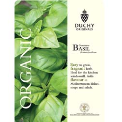 Basil 'Genovese' - Duchy Originals Organic Seeds - 1 packet (300 seeds)